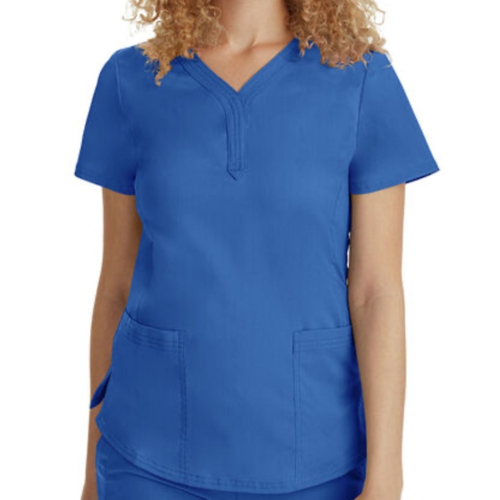 Healing Hands Jane Y-Neck Solid Scrub Top